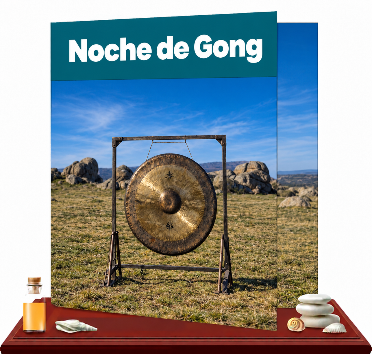 Noche de Gong en paisaje azul Kaia Terapias